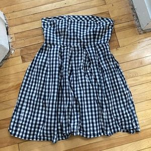 Strapless 7/8 Jacob gingham dress cotton
